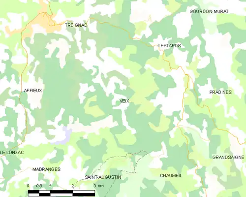 Detailkaart van de gemeente