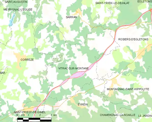 Detailkaart van de gemeente