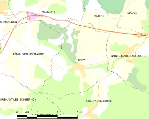 Detailkaart van de gemeente