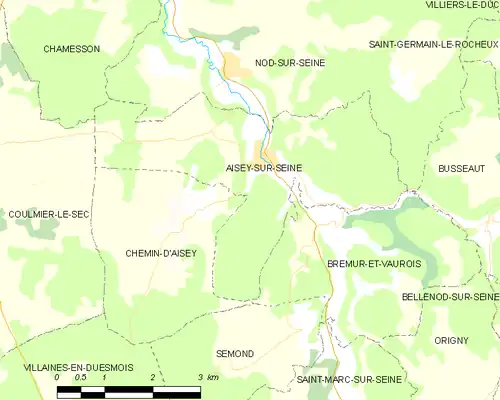 Detailkaart van de gemeente