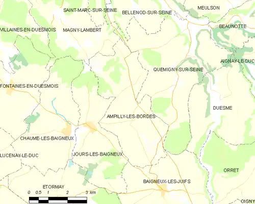 Detailkaart van de gemeente