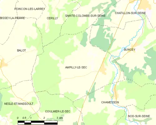 Detailkaart van de gemeente