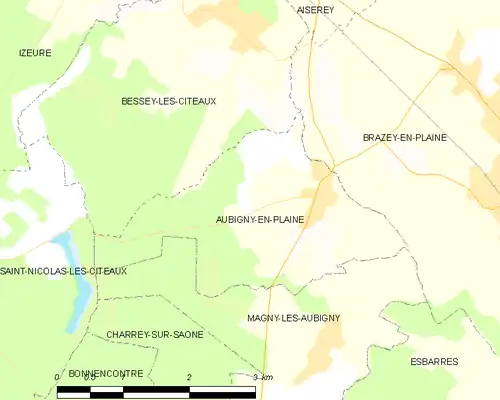 Detailkaart van de gemeente