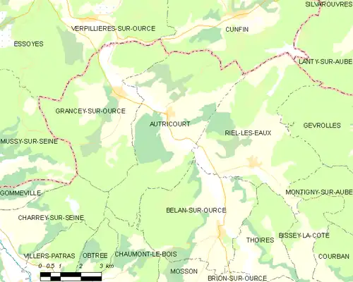 Detailkaart van de gemeente