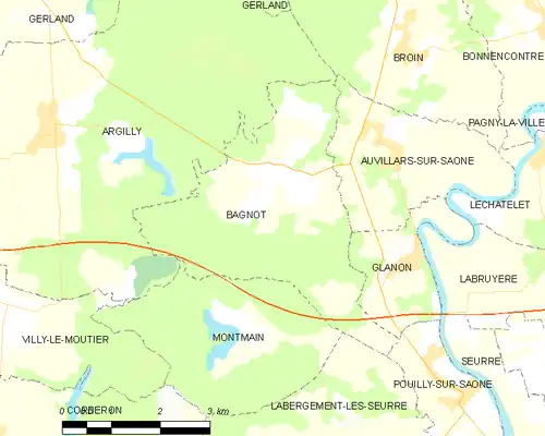 Detailkaart van de gemeente