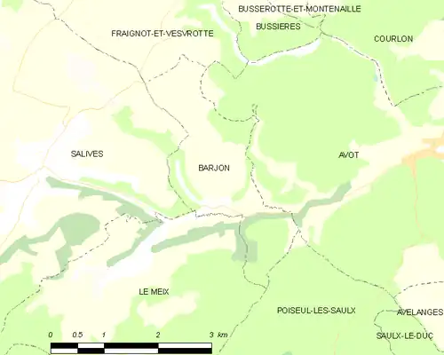 Detailkaart van de gemeente