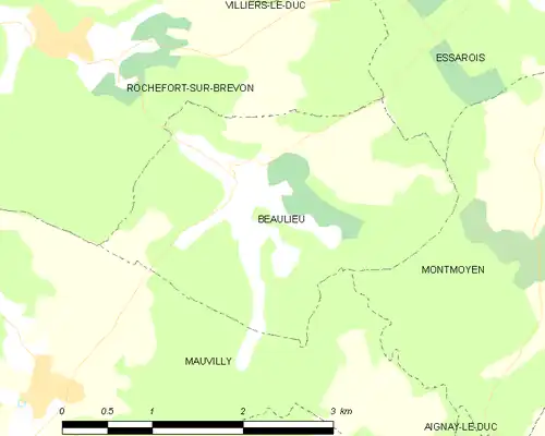 Detailkaart van de gemeente