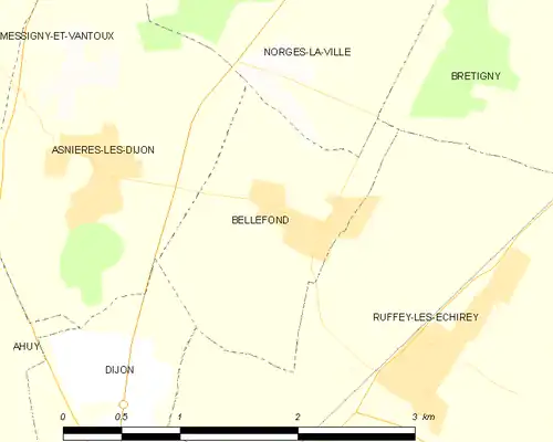 Detailkaart van de gemeente