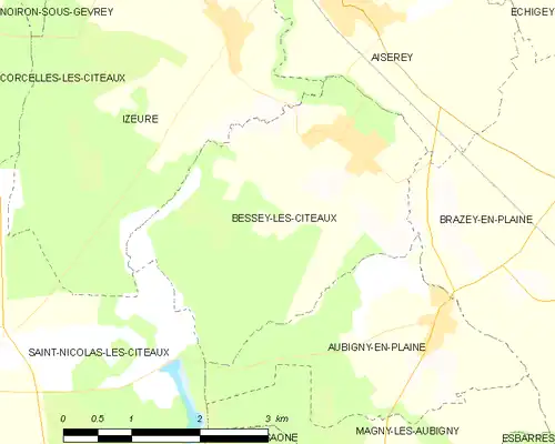 Detailkaart van de gemeente