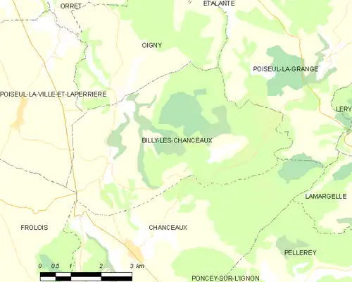 Detailkaart van de gemeente