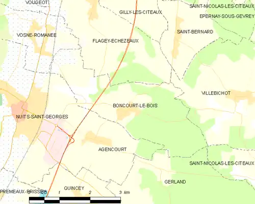 Detailkaart van de gemeente