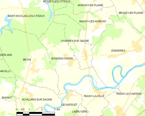 Detailkaart van de gemeente