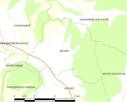 Detailkaart van de gemeente