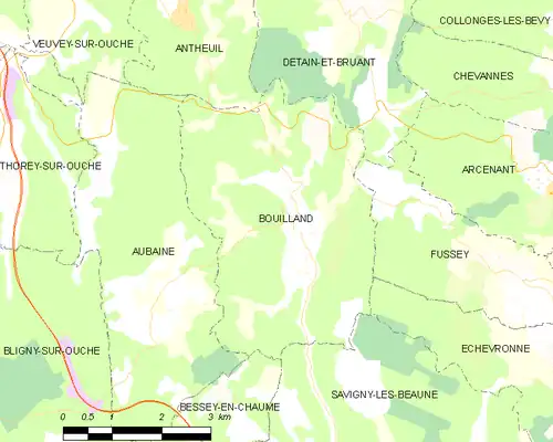 Detailkaart van de gemeente