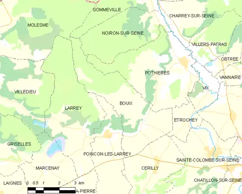 Detailkaart van de gemeente