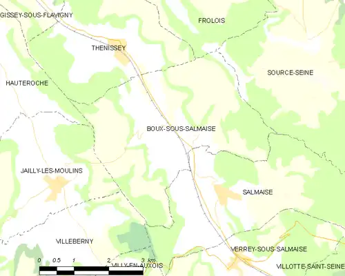 Detailkaart van de gemeente