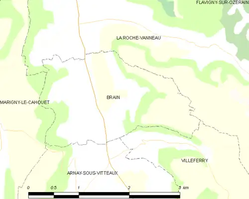 Detailkaart van de gemeente