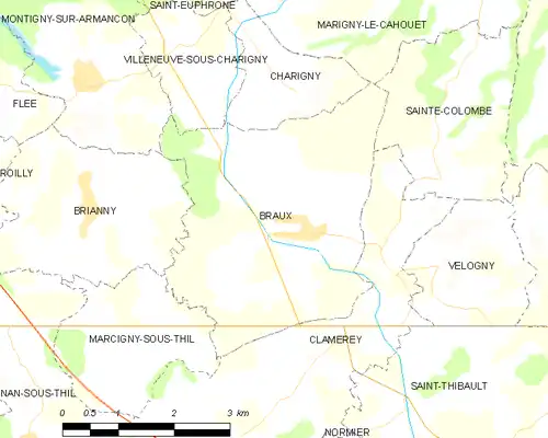 Detailkaart van de gemeente