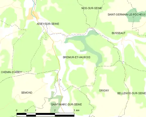 Detailkaart van de gemeente