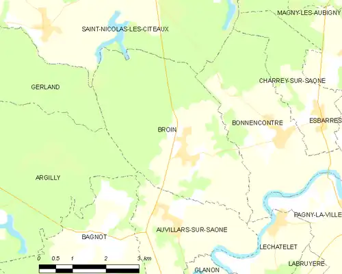 Detailkaart van de gemeente