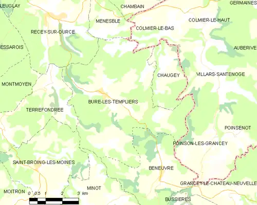 Detailkaart van de gemeente