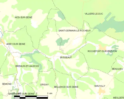 Detailkaart van de gemeente