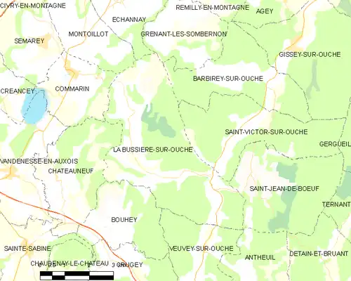 Detailkaart van de gemeente