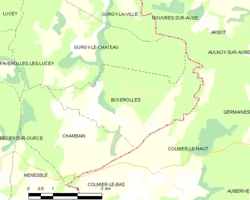 Detailkaart van de gemeente