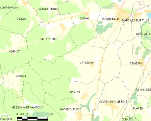 Detailkaart van de gemeente