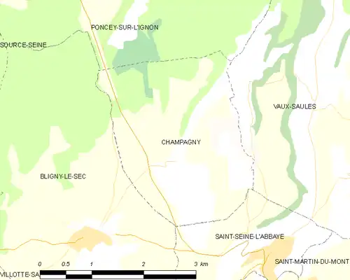 Detailkaart van de gemeente