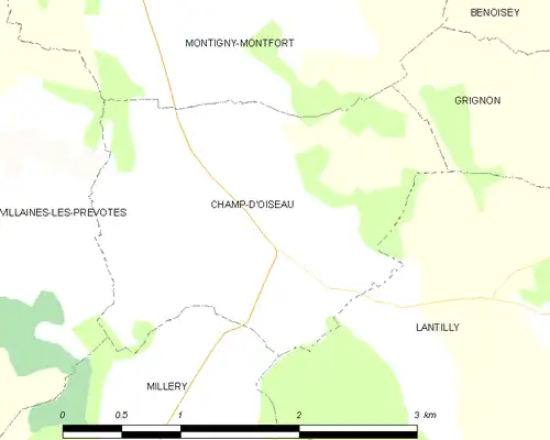 Detailkaart van de gemeente