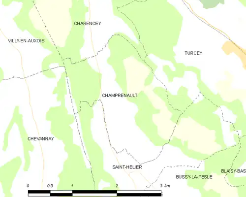 Detailkaart van de gemeente