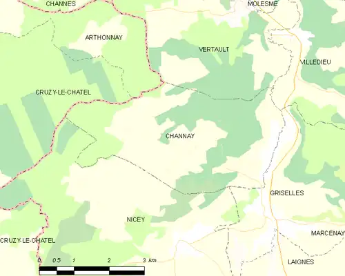 Detailkaart van de gemeente