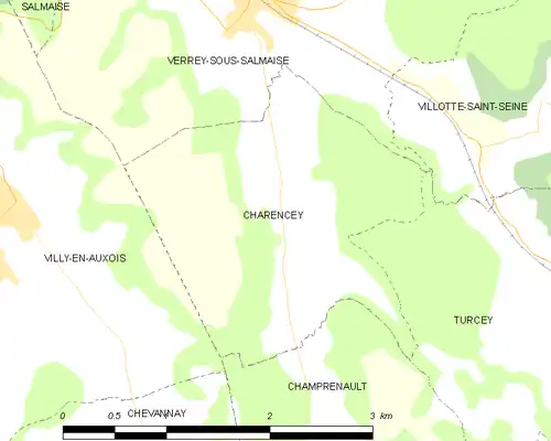 Detailkaart van de gemeente