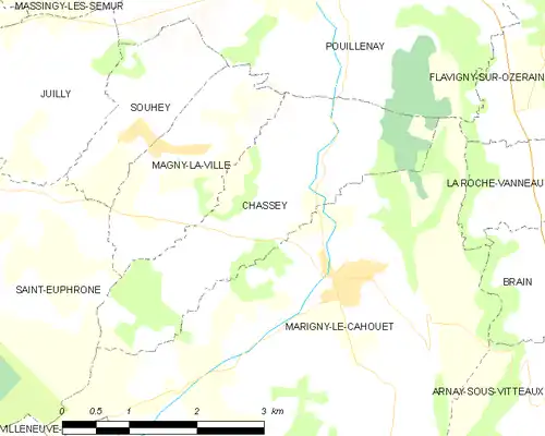 Detailkaart van de gemeente