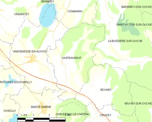 Detailkaart van de gemeente
