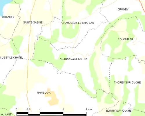 Detailkaart van de gemeente