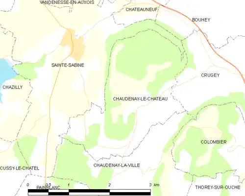 Detailkaart van de gemeente