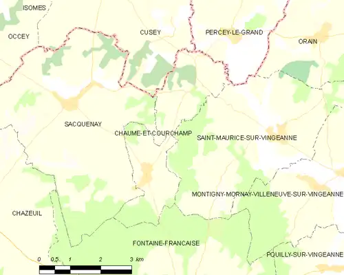 Detailkaart van de gemeente