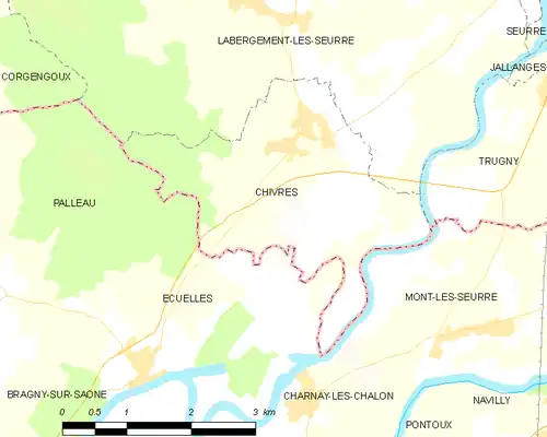 Detailkaart van de gemeente