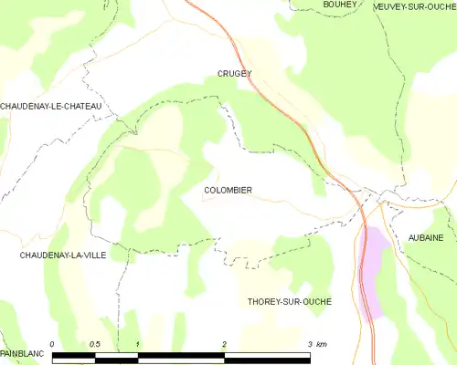 Detailkaart van de gemeente