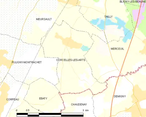 Detailkaart van de gemeente