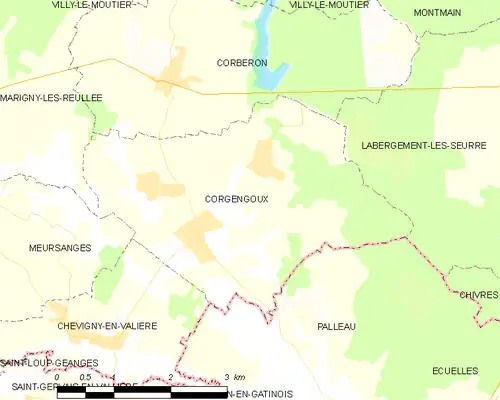 Detailkaart van de gemeente