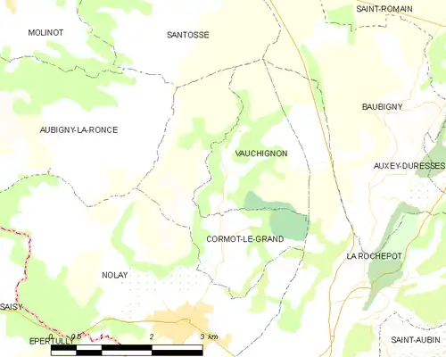 Detailkaart van de gemeente