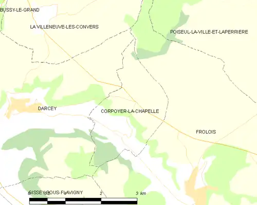 Detailkaart van de gemeente