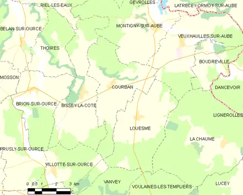 Detailkaart van de gemeente