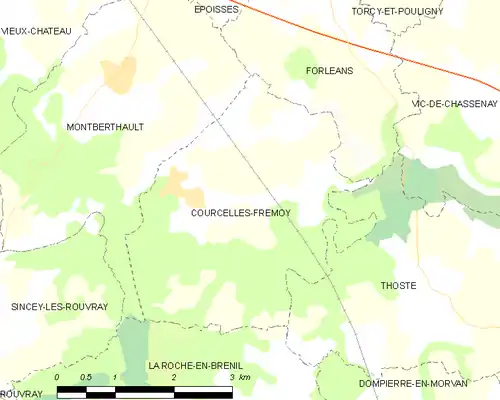 Detailkaart van de gemeente