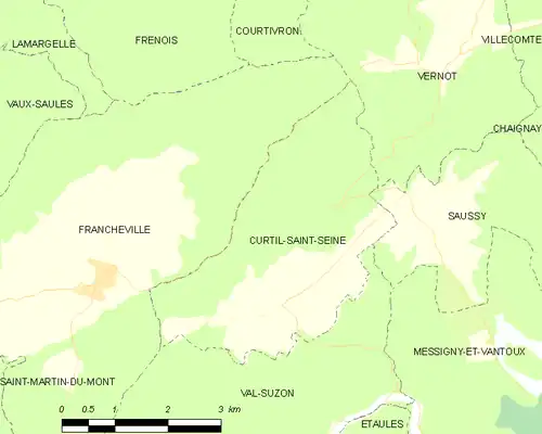 Detailkaart van de gemeente