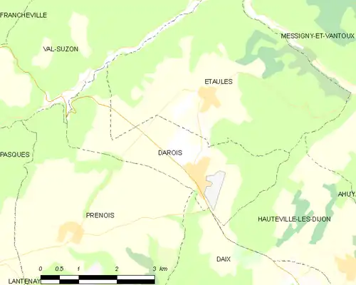 Detailkaart van de gemeente