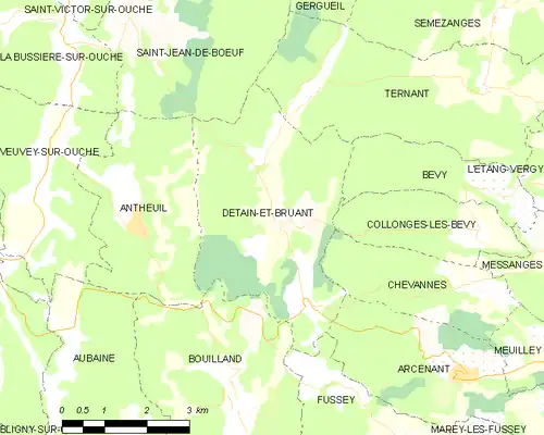 Detailkaart van de gemeente